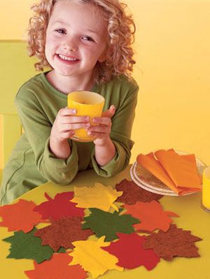 Leafy Placemats kids can make