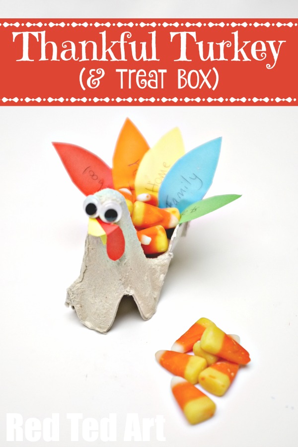 Egg carton turkey craft for kids